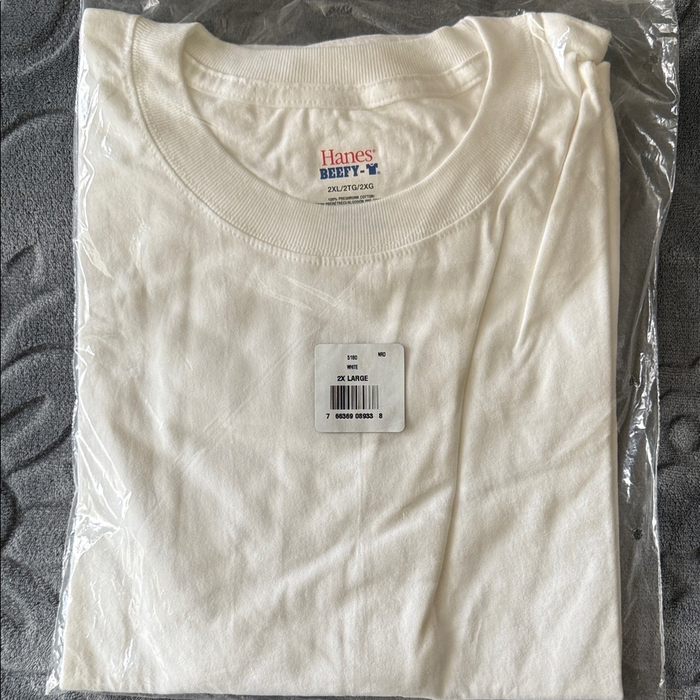 Hanes Classic White Crewneck Tee